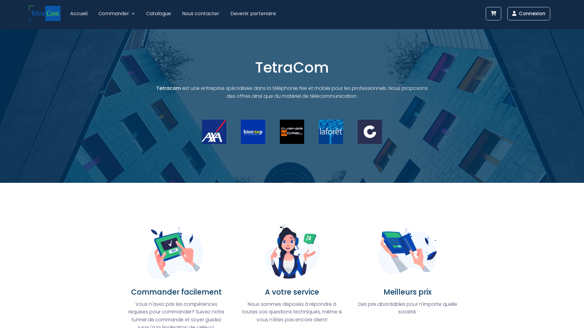 Image du site web tetracom.pro